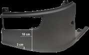 Bumper rechts 43 cm Scania P/G/R/T / New Generation